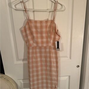 BP Plaid Peachy Pink Gingham Dress-NWT